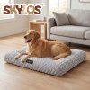 SKYLOS Large Dog Bed Plush Soft Rose Velvet Non-Slip Pet Crate Keneel Mat 3XL