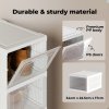 Levede Shoe Box Foldable Home Shoe Shelf Ventilated Storage Organizer 6 Pcs