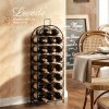 Levede Wine Rack 23 Bottles Freestanding Storage Organiser Stand Home Black