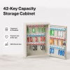 Levede Key Safe Cabinet 42-Key Steel Wall Mounted Lock Box With Labels White