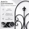 Mountview Fence Dog Fence Outdoor Garden Fence 5Pc Rustproof Steel Yard Black