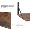 Levede Floating Shelves Wall Wood Rustic with Brackets Vintage Brown Set of 3