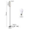 Emitto Led Floor Lamp Bedside Light Dimmable Remote & Foot Switch Bulb Included