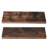 Levede Floating Shelf Wall Mounted Storage Modern Easy Assembly 2 PCS Brown