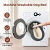 Skylos Dog Bed Luxury Soft Washable Puppy Cat Cushion Mattress Corduroy Grey S