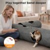 Skylos Large Cat Tunnels 3 Pcs Modular Foldable Linen Tube Kittens Rabbits Toys