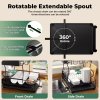 Toque Expandable Dish Drainer Rack 2 Tier Cutlery Plate Holder with Drip Tray