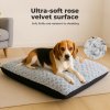 Skylos Pet Dog Bed for Calming Anti Anxiety Soft Plush Cushion Mat Washable
