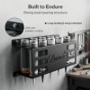 Levede Silicone Tube Holder 12 Hole Carbon Steel Wall Mount Garage Van Black