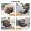 Skylos Dog Steps Pet Stairs Ramp 3 Step for High Bed Sofa Memory Foam Washable