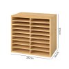 Levede Marker Pen Storage Bamboo 18 Compartment Desk Organiser Craft Stationary