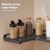Levede Floating Shelves Set of 2 L-Shaped Corner Shelves Wall Mounted Black