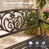 Levede Garden Bench,Butterfly Cast Iron Outdoor Bench,300kg Metal,Bronze