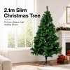 Santaco Christmas Tree 2.1m 797 PVC Tips Metal Base Xmas Decor Indoor Green
