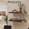 Levede Floating Shelf Wall Mounted Storage Modern Easy Assembly 2 PCS Brown