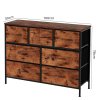 Levede Chest of Drawers 7 Drawer Storage for Bedroom Living Room in Brown Black