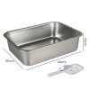 Skylos Litter Box for Small Animals, Stainless Steel