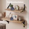 Levede Floating Shelves 6 Set Wood Shelves for Wall Brown Modern Storage Home