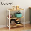 Levede Bamboo Storage Shelf 3-Tier Organiser Shelving Unit Stand Shoe Rack