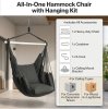 Mountview Hammock Chair Hanging Rope Swing Seat Indoor Outdoor with Cushions