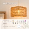 Emitto Lamp Shade Boho Woven Light Shade Durable Easy Fit Living Room Yellow