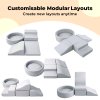 Dekko Soft Play Set 5Pc PU Leather Foam Blocks Baby Climbing Sliding Indoor Grey