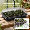 TOQUE Seed Trays 5Pc Clear View With Lids 40 Cell Propagators For Plants Black