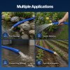 TradeRight Hose Pipe 1 Inch Reinforced PVC 20m for Home Pool Drainage Pump Blue