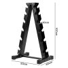 Centra Hex Dumbbells Stand 5-40kg Set Weight Storage Holder Rack Steel 6 Tier
