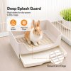 Skylos Rabbit Litter Tray Drawer Box Easy-Clean Secure for Indoor Cage Use Brown