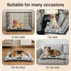 Skylos Dog Bed Pet Cat Cushion Large Dog Puppy Crate Mat Arctic Fleece Soft Warm