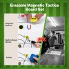 Magnetic Football Tactics Board Double Sided Soccer Coaching Clipboard Training