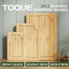 Toque 3Pcs Bamboo Cutting Board Set Chopping Boards Serving Platter Kitchen