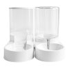 Skylos 2 Packs Automatic Food Feeder Waterer Set 3.2L Plastic Dispenser Dog Cat