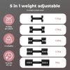 Centra A Pair 2.8KG-10KG Adjustable Dumbbells With Metal Weight Block Set Black