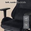 Levede Office Desk Chair Gaming Recliner Adjustable Height with Footrest Black