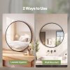 Yezi Wall Mirror Round Mirror Tempered Glass HD Explosion-proof Bathroom 60cm