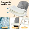 Dekko Adjustable 6-In-1 Baby Highchair Infant Feeding Seat Toddler Table Chair