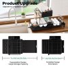 Toque Expandable Dish Drainer Rack 2 Tier Cutlery Plate Holder with Drip Tray