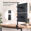 Levede Dual Monitor Arm Adjustable Desk Mount For 13-34 Inch Computer Black