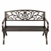 Levede Garden Bench,Butterfly Cast Iron Outdoor Bench,300kg Metal,Bronze
