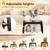 Skylos Elevated Pet Feeder Raised Dog Food Water Feeding Bowl Adjustable Folding