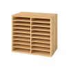 Levede Marker Pen Storage Bamboo 18 Compartment Desk Organiser Craft Stationary