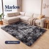 Marlow Rug Fluffy Plush Shaggy Soft Carpet Anti Shedding for Living Room Grey