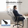 Office Computer Chair Mesh Ergonomic Lumbar Support Swivel with Armrest Headrest