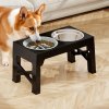 Skylos Elevated Dog Bowls 2 Stainless Steel Bowls and 1 Slow Feeder Bowl