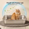Skylos Litter Box for Small Animals, Stainless Steel