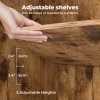 Levede Slim Bookcase Tall Bookshelf 6 Tier Adjustable Shelf Living Room Walnut