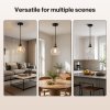 Emitto Ceiling Pendant Light Retro Industrial Glass LampShade Adjustable Cable