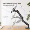 Levede Single Monitor Arm Tray Laptop Stand Adjustable Gas Desk Mount Black